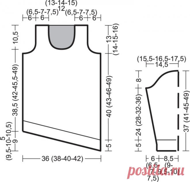 Asymmetrical childrens sweater free pattern
