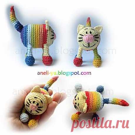 Маленький радужный котик. Мастер-класс. / Радужный городок. / Игрушки и сувениры Е.Максудовой