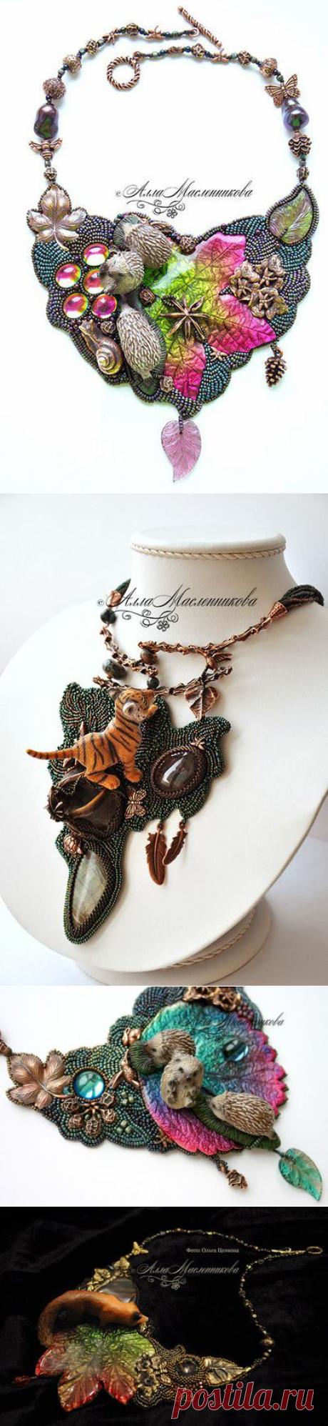 Фантастические украшения со зверушками от Аллы Масленниковой!