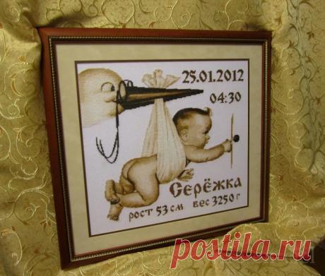 вышитые метрики для новорожденных схемы девочка: 11 тыс изображений найдено в Яндекс.Картинках