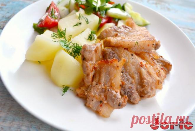 Свиная грудинка острая, жареная на сковороде рецепт с фото