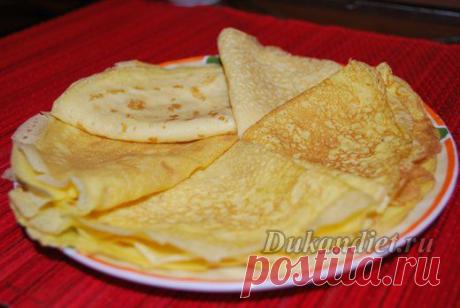 Шикарные блины «Ни грамма отрубей» | Диета Дюкана

2 яйца,
1 ст.л. с горкой кукурузного крахмала,
1/3 стакана молока 0% (приблизительно 6 ст.л.),
2 щепотки соли, 
заменитель сахара (лучше всего жидкий) – по вкусу. 

Начинка:
Творог 0%,
Йогурт (любой на ваш вкус).