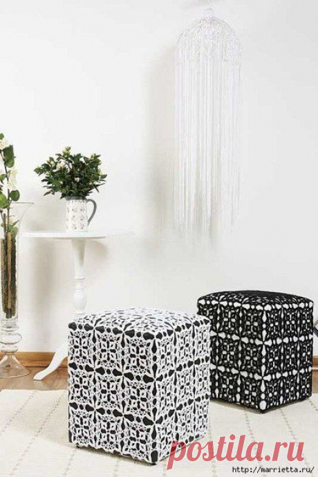 Пуфик из пластиковых бутылок - Из пластиковых бутылок