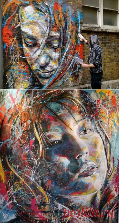 Женские граффити-портреты от David Walker | В мире интересного
