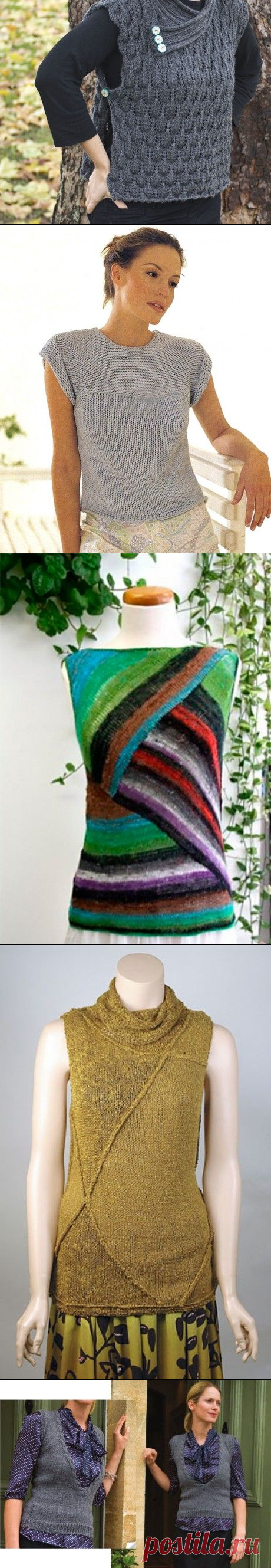 Вязание безрукавки спицами: 26 описаний и видео МК. / knitka.ru