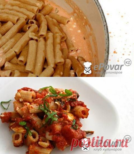 Запеченная паста с творогом, сыром и помидорами — Рецепт приготовления с фото — Горячие блюда, Мучные блюда