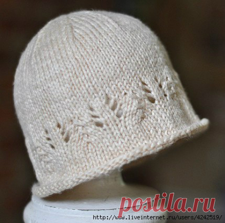 ШЛЯПА ДЛЯ НОВОРОЖДЕННОГО С ЛЕГКИМ КРУЖЕВОМ