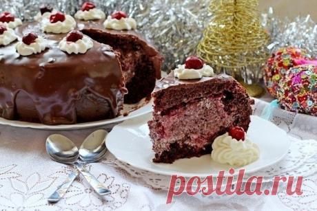 Как приготовить шифоновый бисквит с вишней - рецепт, ингредиенты и фотографии