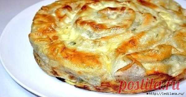 Лавашный пирог, который готовится очень быстро