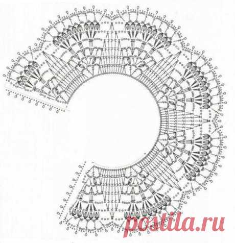 Схемы вязаных кокеток крючком
