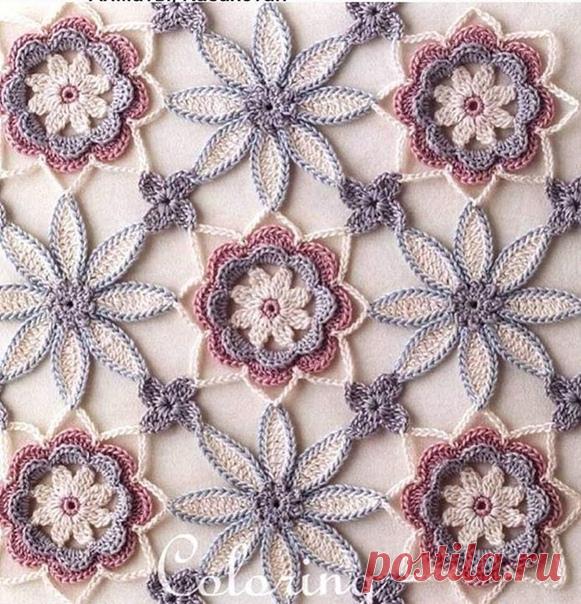 Мотивы крючком. Схемы.