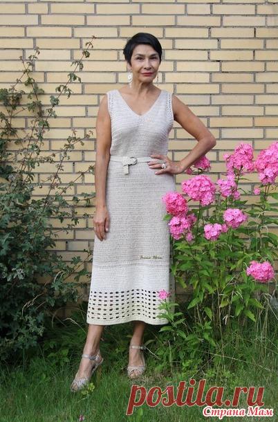 Летний сарафан песочного цвета. Крючок. I. Horn - Вязание - Страна Мам