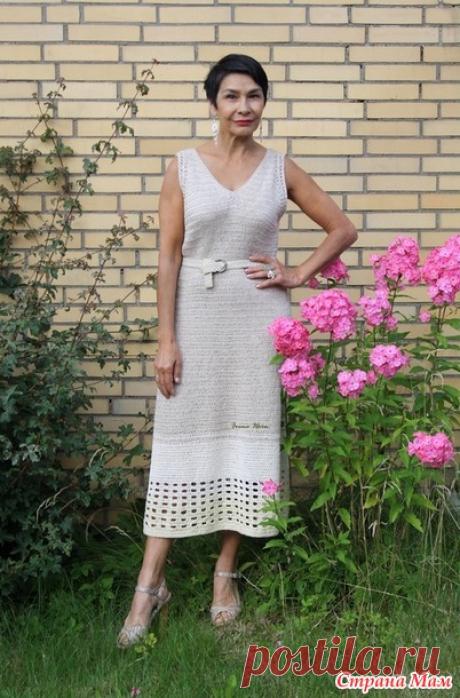 Летний сарафан песочного цвета. Крючок. I. Horn - Вязание - Страна Мам