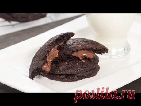 Nutella Stuffed Chocolate Cookies Recipe