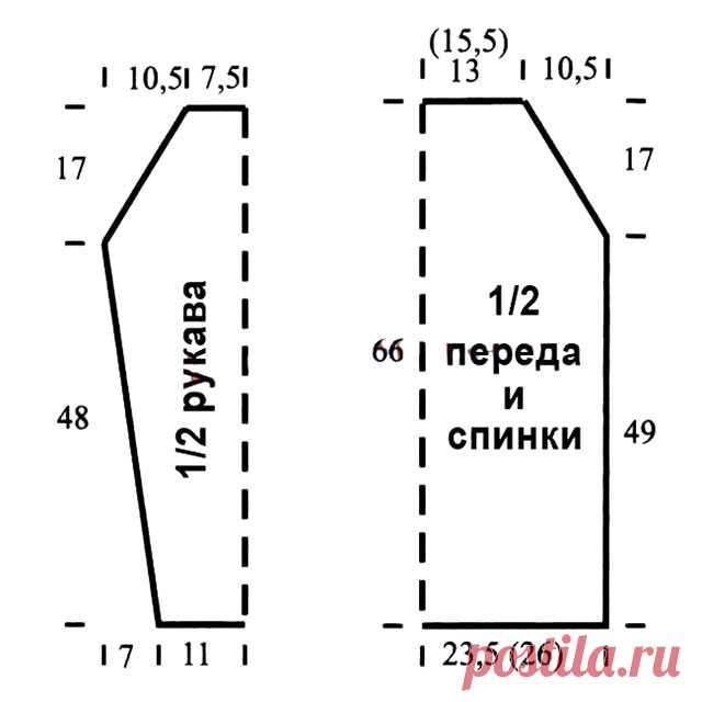 Элегантный удлиненный свитер реглан в резинку с красивым воротником спицами – схема вязания с описанием