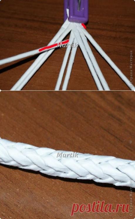 МК. Обьемная косичка &quot;Колосок&quot; из 8 трубочек | Страна Мастеров