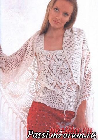 Ананасы крючком. | Женская одежда крючком. Схемы и описание