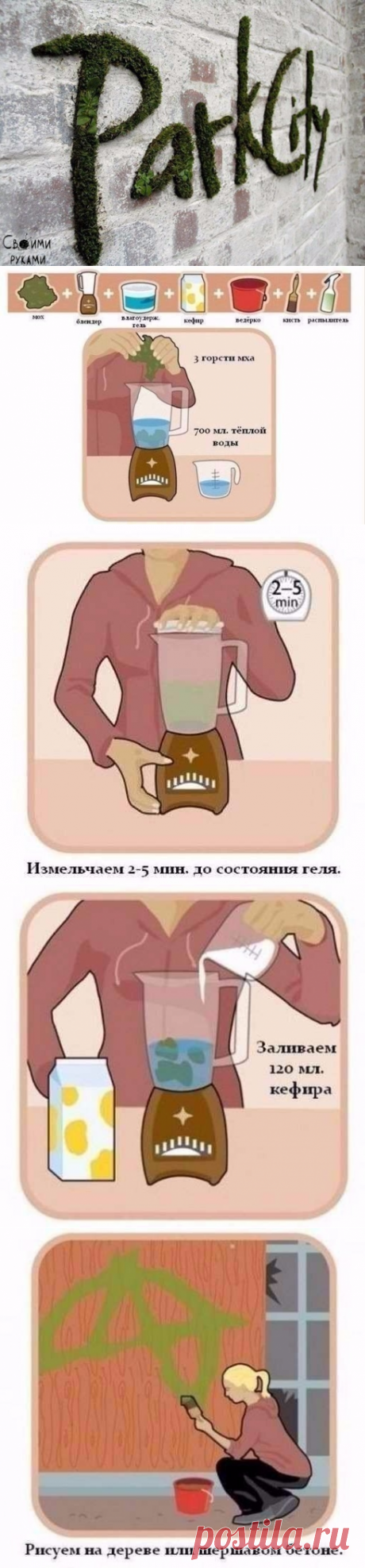 Занимательная ботаника. Как вырастить надпись или рисунок из мха