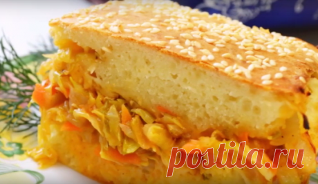 Пирог с капустой на скорую руку