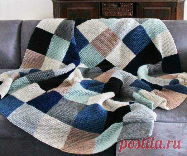 Тёплые пледы и покрывала своими руками — идеи с фото