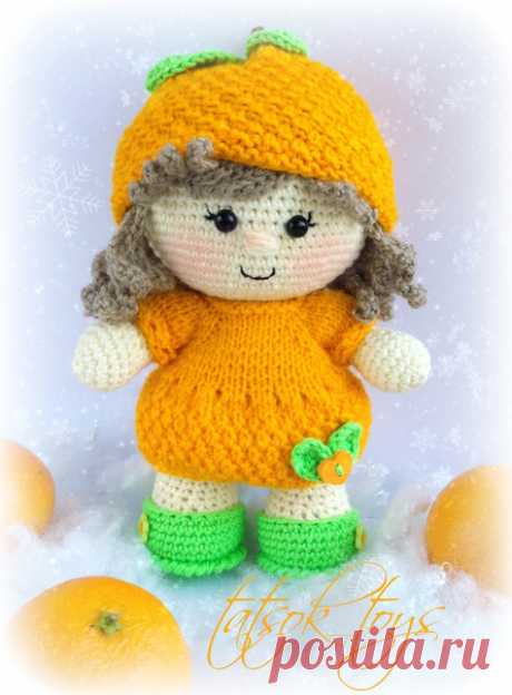 PDF Пупс - малышка Мандаринка. FREE amigurumi crochet pattern. Бесплатный мастер-класс, схема и описание для вязания игрушки амигуруми крючком. Вяжем игрушки своими руками! Куколка, кукла, doll, puppet, puppe, marioneta, fantoche. #амигуруми #amigurumi #amigurumidoll #amigurumipattern #freepattern #freecrochetpatterns #crochetpattern #crochetdoll #crochettutorial #patternsforcrochet #вязание #вязаниекрючком #handmadedoll #рукоделие #ручнаяработа #pattern #tutorial #häkeln #amigurumis #dolls
