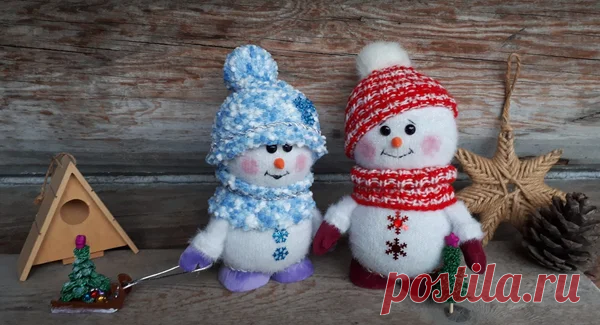 Новогодняя игрушка - Снеговик! Подробный фото-видео-мастер-класс! | Юлия Жданова | Яндекс Дзен