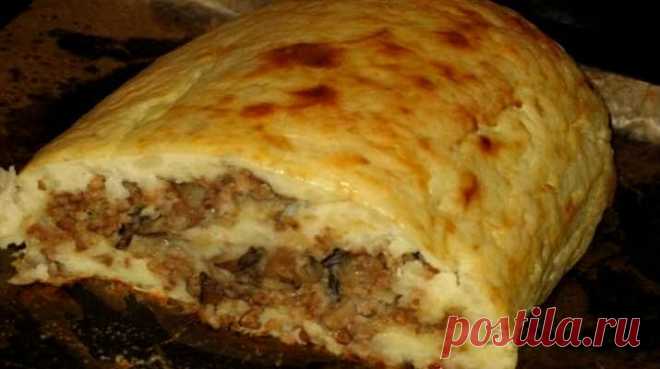 Картофельный рулет с грибами