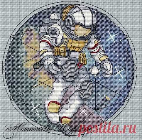 Космонавт, схема для вышивки, арт. НМ-038 Надежда Маштакова | Купить онлайн на Mybobbin.ru
