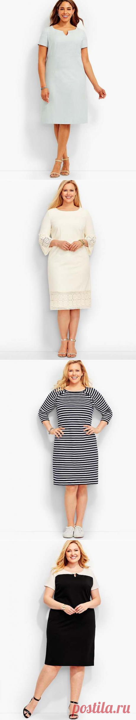 Повседневные платья для полных женщин американского бренда Talbots осень 2017