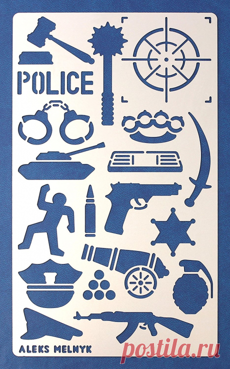 Amazon.com: Aleks Melnyk 12 Bullet Journal Stencil Metal/Crime, Police, War/Stainless Steel Planner Stencils Journal/Notebook/Diary/Bujo/Scrapbooking/Crafting/DIY Template Stencil