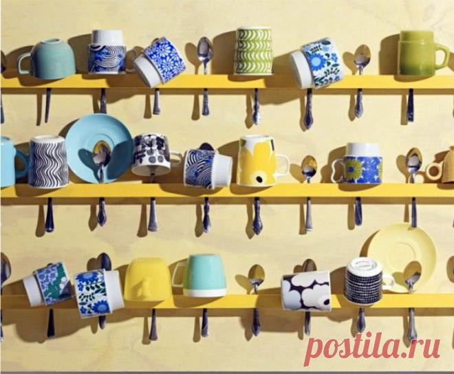 Чашки, как произведение искусства: 17 очаровательных идей хранения любимых кружек