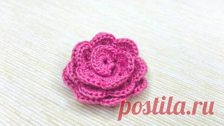 Вязаный крючком цветок розочки. Мастер-класс с пошаговыми фотографиями. | Повязули. Вязание крючком и вязание С2С. | Яндекс Дзен