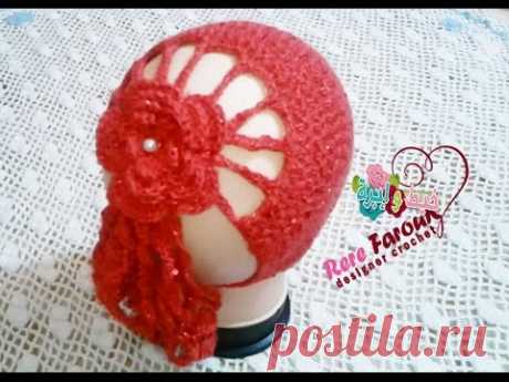 كروشيه بندانه السلاسل بطريقه سهله \ربطه للشعر \خيط وابره \crochet easy headband - Hair Bandana