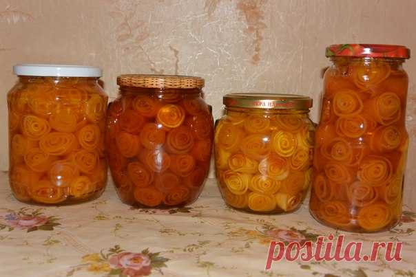 Варенье из айвы в форме роз