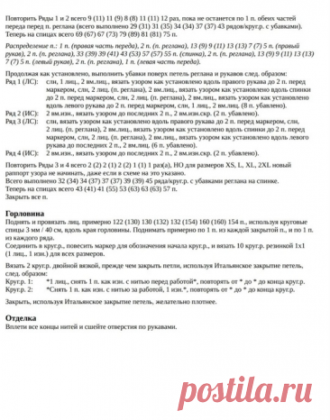 Реглан снизу: футболка с описанием и схемой. | Ольга Прилуцкая, вязание - это модно | Дзен