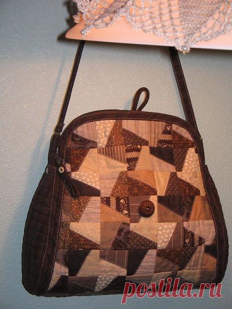 Сумка "Капучино" - лоскутная сумка,лоскутное шитье,женская сумка,коричневый