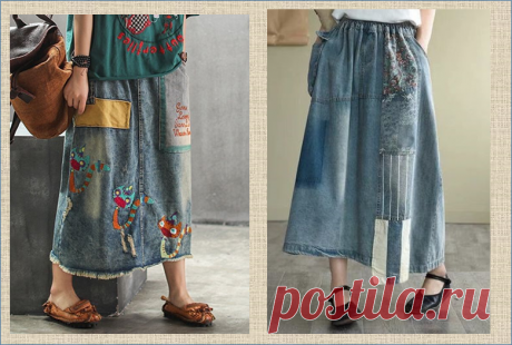 Переделка: фантазии на тему джинсовой юбки - 50 моделей для примера и рассматривания | МНЕ ИНТЕРЕСНО | Яндекс Дзен