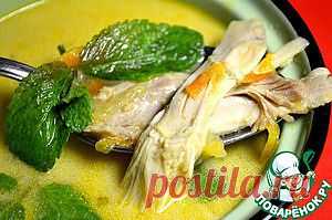 Тайский куриный бульон с мятой и карри - кулинарный рецепт