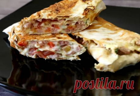 Завтрак. Рулеты из лаваша с вкусной начинкой. | Сергей Кириллов | Яндекс Дзен