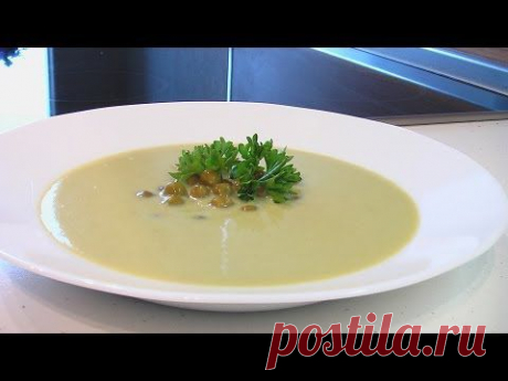 Суп-пюре из зеленого горошка