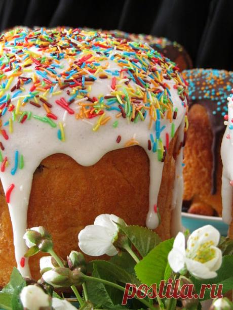 Сахарная глазурь для куличей, которая не крошится!