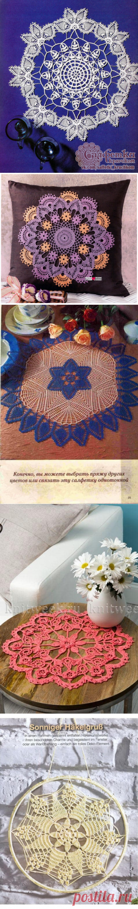 *КРАСИВЫЕ САЛФЕТКИ КРЮЧКОМ*