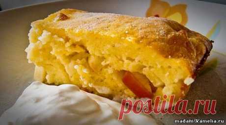 Запеканка с яблоками и творогом