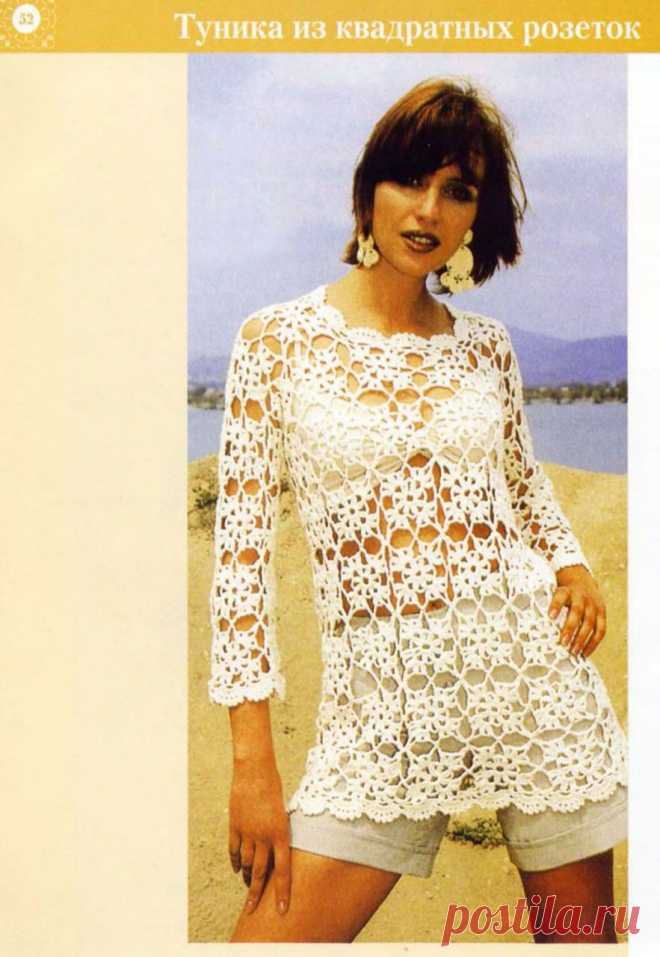 Туника из квадратных розеток | Золотые Руки
