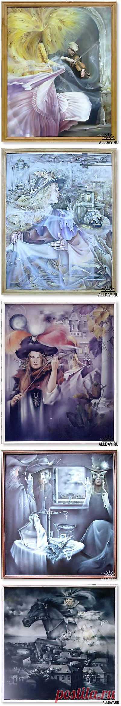 мир Таинственный мир Дмитрия Каштанова » мир Таинственный мир Дмитрия Каштанова »  - Родился в Киеве в 1972 году.В 1989 г. окончил художественную школу.В основе сюжетов картин старый уходящий Киев:. Все работы мастера весьма символичны. Здесь и голуби, и жёлтый осенний лист, и старинный патефон с забытой кем-то скрипкой, и храм, окружённый ныне чертополохом, некогда звавший в свои стены прихожан. Время… Неумолимое время показывает нам художник. Но сквозь прозрачный воздух мы видим надежду...