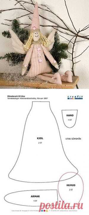 Фея - тильды, выкройки / Тильда, мягкие игрушки своими руками, выкройки / КлуКлу. Рукоделие - бисероплетение, квиллинг, вышивка крестом, вязание