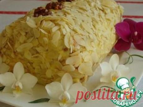 Миндальное полено из слоеного теста - кулинарный