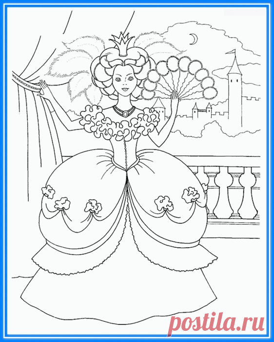 Раскраски для девочек - "Принцессы"