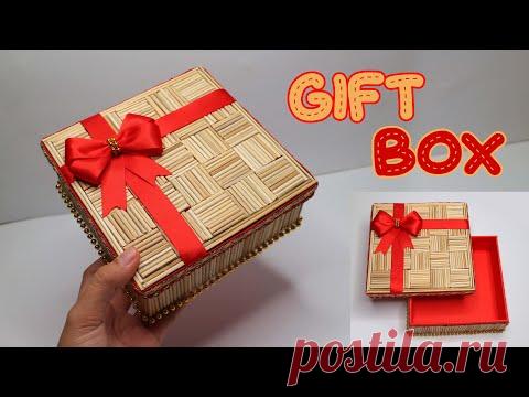 Ide kreatif Wadah serba guna | Kreasi kotak yang sangat cantik dari Tusuk sate | Bamboo stick craft