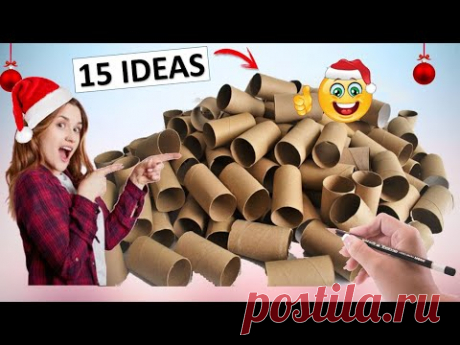 15 MANUALIDADES PARA NAVIDAD CON ROLLOS DE PAPEL Y TUBOS DE CARTÓN (IDEAS NAVIDEÑAS 2020)